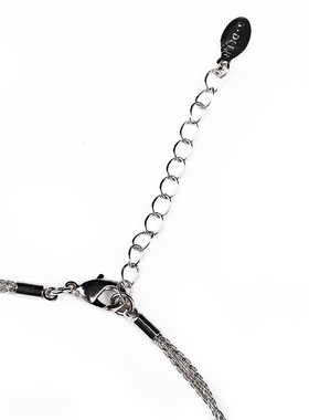 sdeer复古双层吊坠项链毛衣链