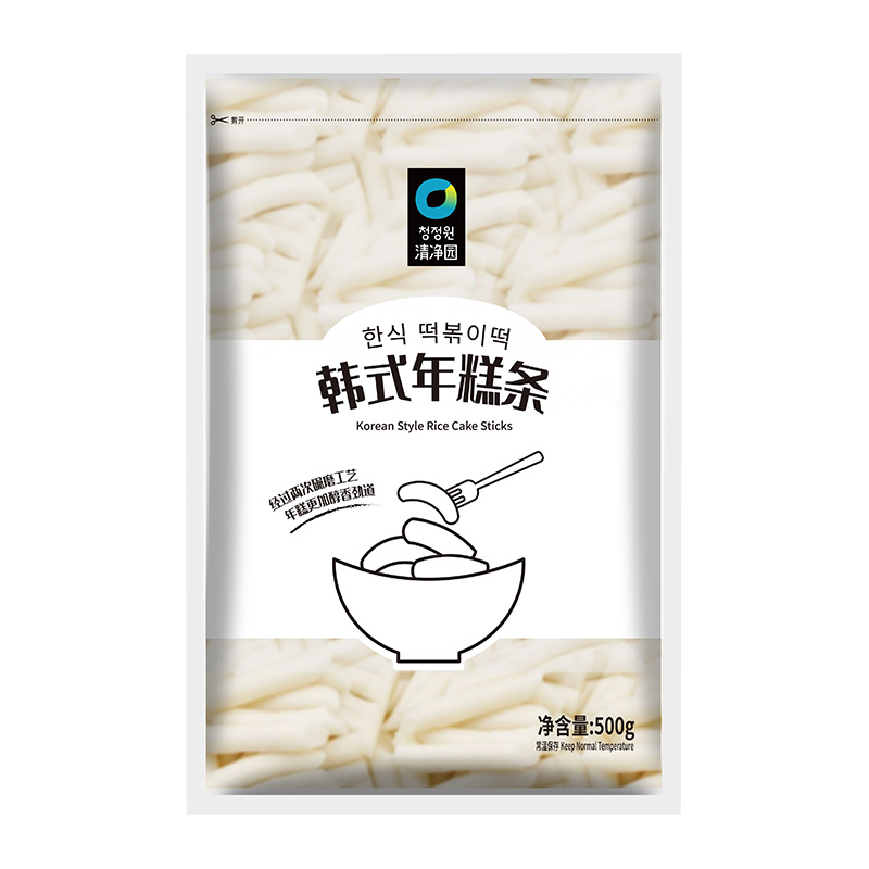 清净园优质韩式年糕条500g*5袋韩国宗家府即食速食辣炒年糕火锅用-图3