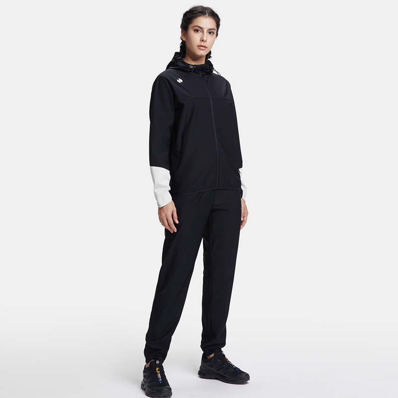 hotsuit后秀暴汗套装2025冬季女士运动健身房锻炼跑步长款连帽y - 图3
