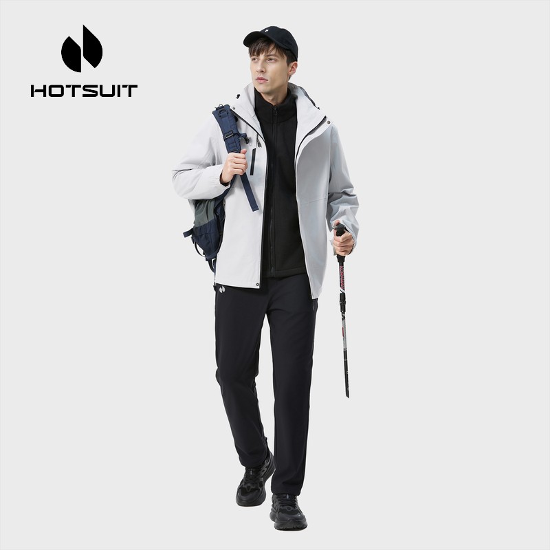 hotsuit后秀冲锋衣男女款2025冬季防风防水硬壳外套户外保暖风衣 - 图3