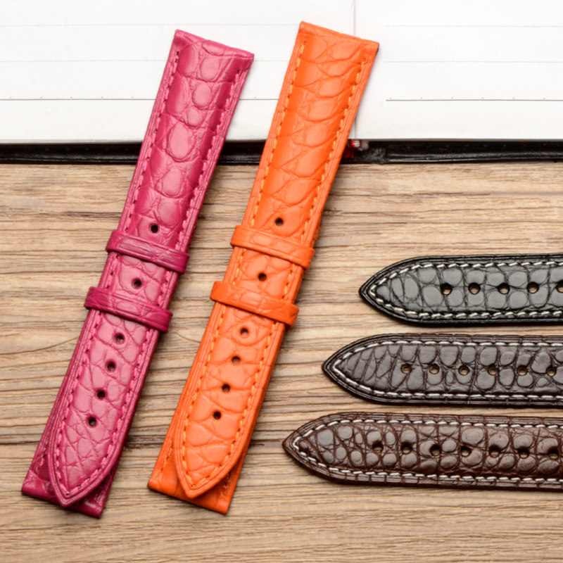 梵诗达代用萧邦美洲鳄鱼皮彩色表带 梵诗达配件