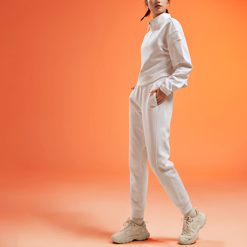 VfU加绒运动长裤女宽松束脚跑步健身服运动休闲裤黑卫裤秋冬,淘宝优惠券,粉丝福利购,淘宝优惠卷