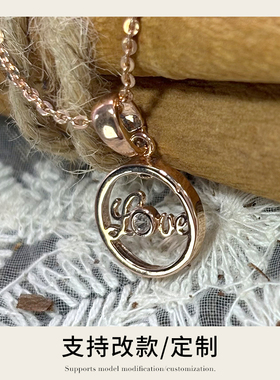 纯银项链饰品字母锁骨七夕情人节毛衣吊坠成人礼物锁骨链个性创意