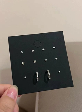 简约女小巧冷淡风耳钉套装几何