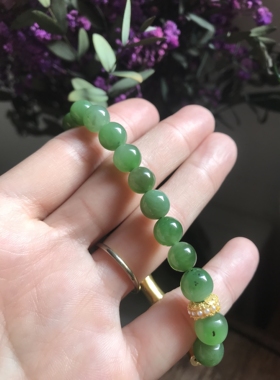 特惠天然碧玉手链女款单圈手串原创设计送闺蜜礼物饰品礼物