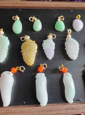 福利天然A货翡翠冰种甜阳绿色小福瓜挂件玉石吊坠男女款玉佩饰品