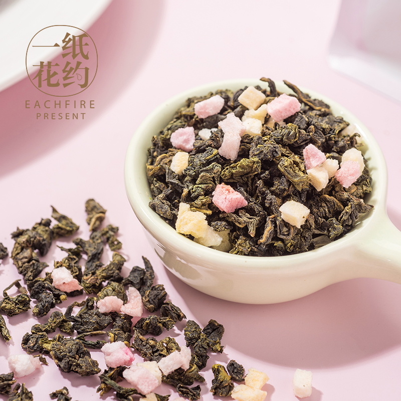 【一纸花约】蜜桃乌龙茶白桃乌龙茶水果茶三角茶包冷热泡袋泡果茶 - 图1