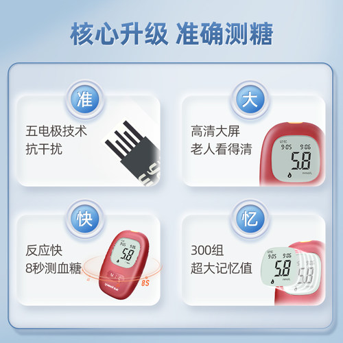 鱼跃550 560血糖试纸家用血糖仪糖尿病测血糖仪器测糖试纸 - 图1