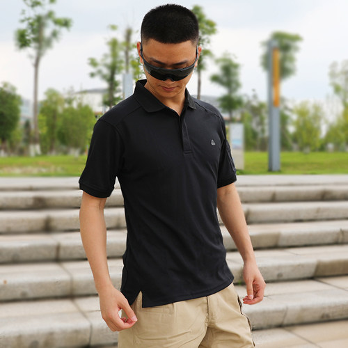 美国BMT黑峰战术T恤军迷户外短袖POLO衫男夏季Coolmax运动速干衣 - 图3