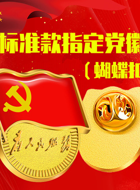 金属徽章现货团徽共青团勋章锌合金磁铁强磁标准新型党徽胸章