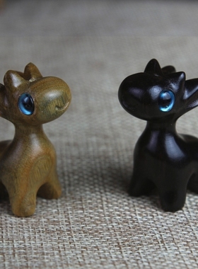 檀木小鹿牛皮手绳钥匙扣挂件男女精致高档高级感结实耐用汽车挂饰