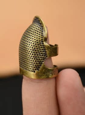 抵戒手具指套工具黄色铜顶针器十字绣戒指金属白色不锈钢顶针顶箍