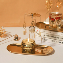 Rotating Candle Holder Golden tray Incense Candle Walk Coal Oil Lamp Romantic Candle Light Dinner Table of Dinner Table Decorations GIFT