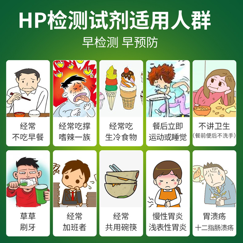 万孚 幽门螺旋杆菌检测试纸 hp抗原胃炎自测感染性腹泻肠胃炎血检 - 图0