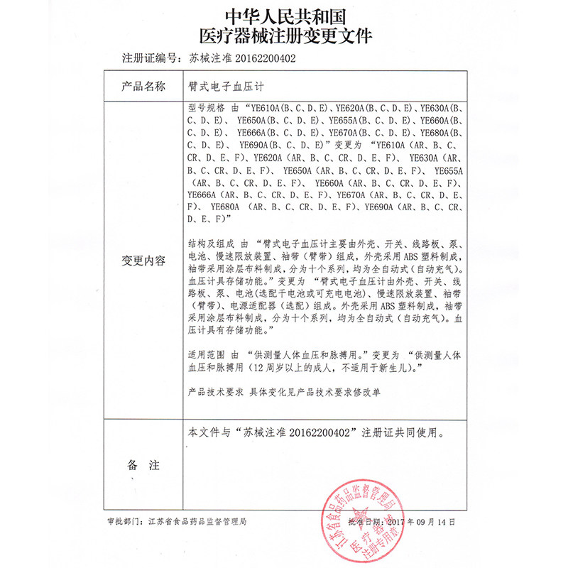  中科医疗器械血压计（电子血压计）