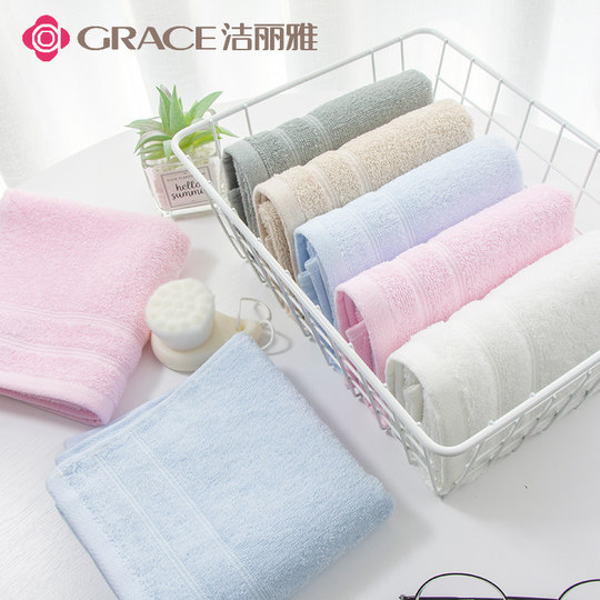 Бытовое впитывающее полотенце для мытья лица Jialiya из чистого хлопка