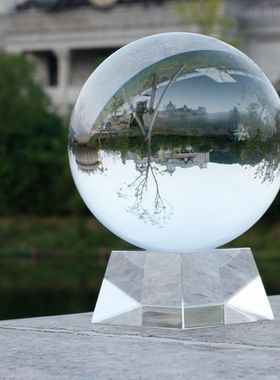 水晶球风水球透明玻璃球圆球拍照摄影玻璃家居装饰客厅办公桌摆件