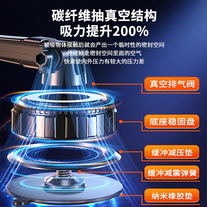 手机车载支架2025新款吸盘式汽车内货车导航防震防抖支撑架重力导 - 图0