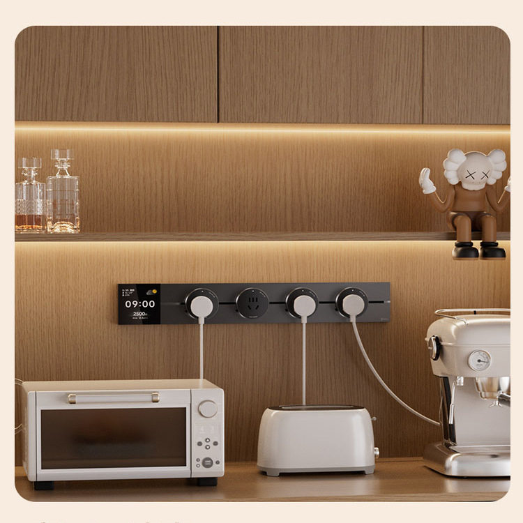 公牛奶油风轨道插座餐边柜可移动滑轨式插排家用明装轨道式插座,淘宝优惠券,粉丝福利购,淘宝优惠卷