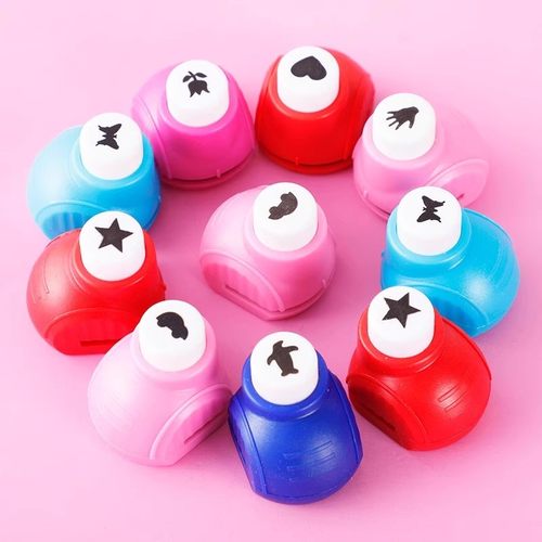 儿童省力压花器手工制作压花打孔器材料DIY工具五角星星爱心雪花玫瑰图案大号花边剪刀全套装幼儿园印花器机 - 图3