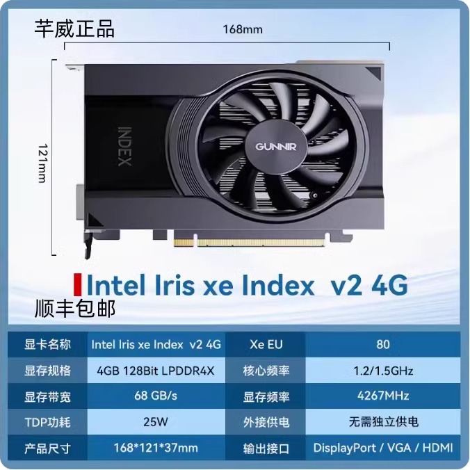 蓝戟Intel独立显卡 DG1刀卡/V2/A380 Index/Photon 6G OC设计视频 - 图0