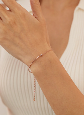 韩国配饰简约小众高级感手串首饰批发轻奢锆石钛钢手链女夏饰品