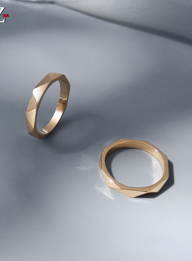 素圈戒指小众冷淡风高级情侣