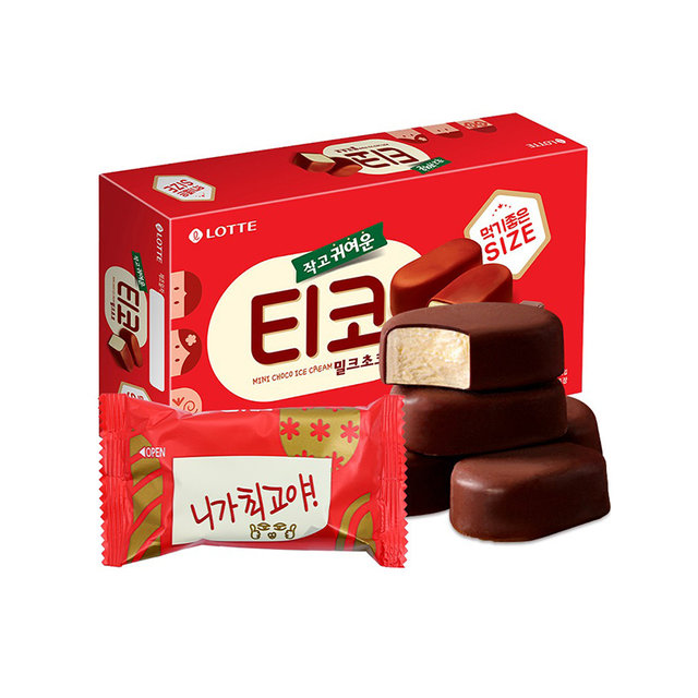 Lotte milk chocolate ice cream Bombalai vanilla zero0 sugar Monaca imported ice cream