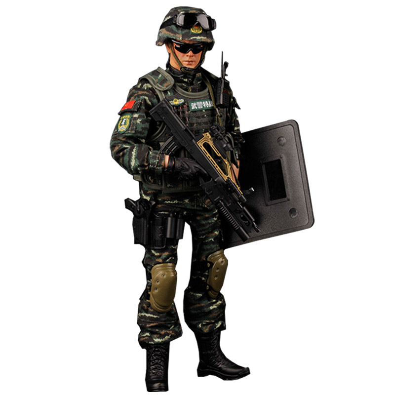 1:6和平使命中国武警兵人模型关节可动素体套装仿真人偶手办收藏-图0