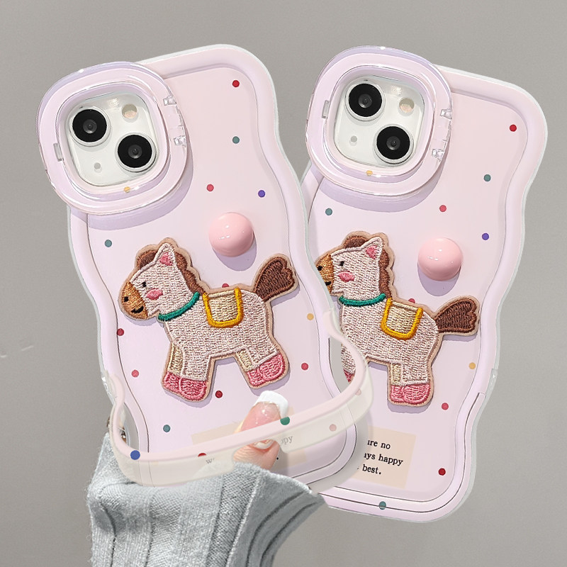 适用于华为Pura80Pro手机壳2026本命年新女款pura70ultra小马彩点p60/50隐形双支架p40/30软硅胶波浪边保护套,淘宝优惠券,粉丝福利购,淘宝优惠卷