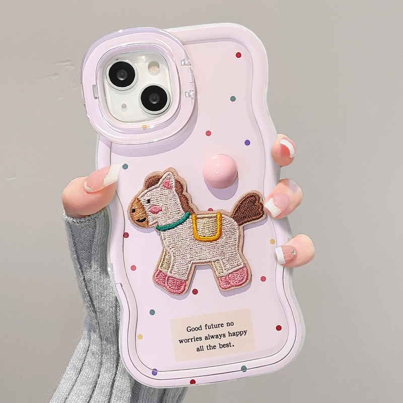 适用于华为Pura80Pro手机壳2026本命年新女款pura70ultra小马彩点p60/50隐形双支架p40/30软硅胶波浪边保护套,淘宝优惠券,粉丝福利购,淘宝优惠卷