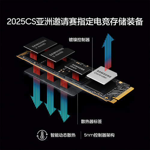 三星9100PRO 1TB台式机PC笔记本PS5电脑NVMe PCIe5.0 M.2固态硬盘 - 图2