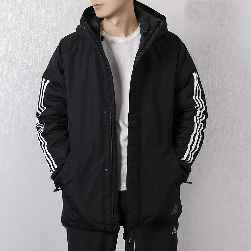 CY8624 阿迪达斯棉服中长款冬季连帽棉衣男子运动保暖休闲经典外套 CY8624 阿迪达斯棉服中长款冬季连帽棉衣男子运动保暖休闲经典外套