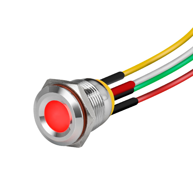 8/10/12/16/19/22mm金属指示灯DC双色三色防水带线信号灯6V12V24V,淘宝优惠券,粉丝福利购,淘宝优惠卷