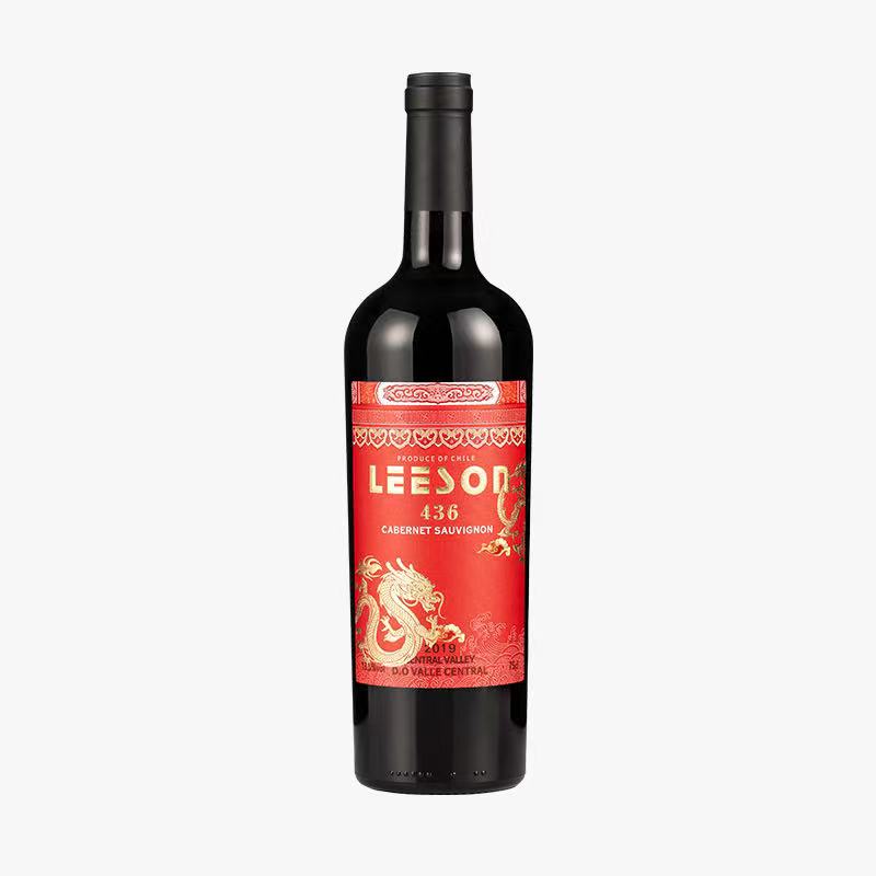雷盛红酒436智利进口13.5度干红葡萄酒龙年限定礼盒装性价比高-图0
