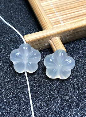 荔枝冻梅花通孔背云隔珠单珠男女diy玉石水晶手串手链手机链配饰
