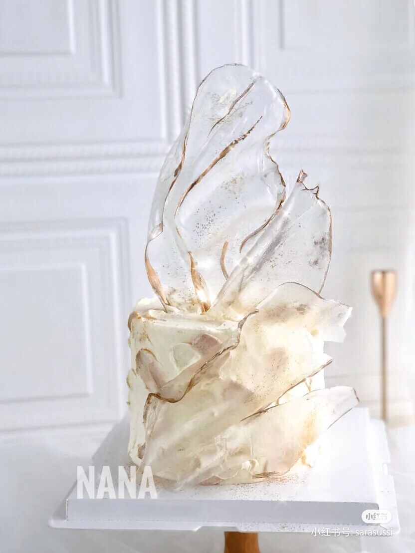 越南薄款春卷皮蛋糕装饰透明薄款糖花DIY烘焙配件仙女蛋糕摆件-图3
