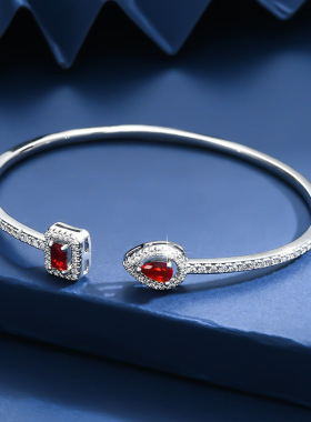 跨境货源希音热卖轻奢高级感开口可调节手镯欧美ins超闪百搭手环