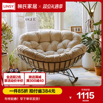 Lins Home Bedroom Balcony Casual Chair Sleepable Lounge Chair Mesh Red Living Room Sloth small sofa TDY122