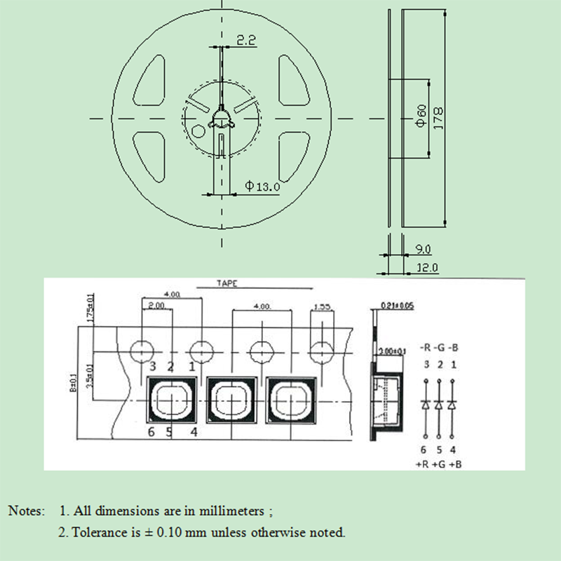 SMD3535陶瓷RGB大功率3W全彩LED灯珠红绿蓝三合一光源贴片舞台灯 - 图2