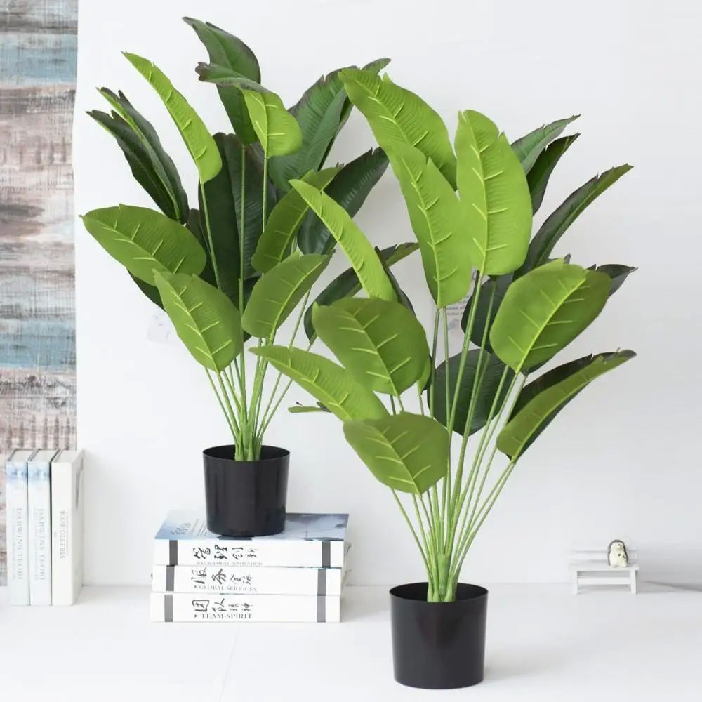 80cm Tropical Plants Large Artificial Banana Tree Fake Plast - 图2