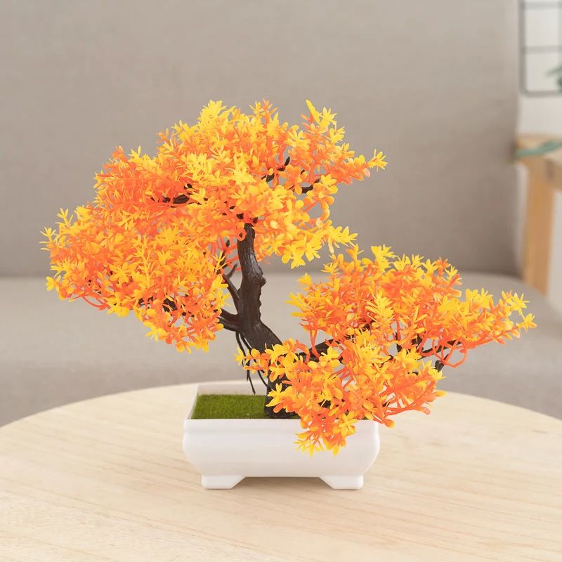 Artificial Plastic Plants Bonsai Small Tree Pot Fake Plant P - 图2