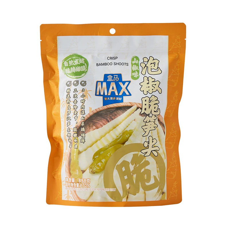 盒马MAX店代购 山椒味泡椒脆笋尖858g酸辣脆嫩休闲零食开袋即食 - 图0