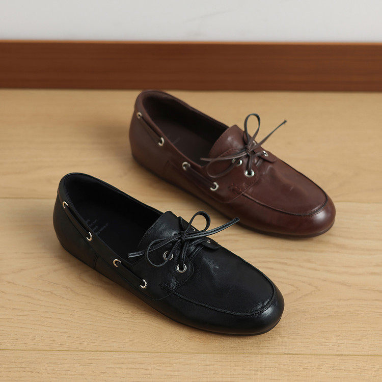 圆头平底橡胶胶粘工艺头层猪皮深口单鞋,淘宝优惠券,粉丝福利购,淘宝优惠卷