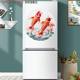 Good luck koi round Chinese painting sticker self-adhesive wall entry wealth transfer refrigerator red carp decorative painting