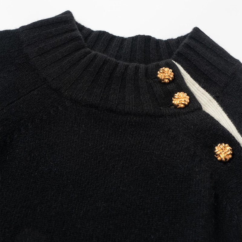 思诺芙德羊绒衫女秋冬新款黑色纯山羊绒厚好看毛衣康赛妮针织衫,淘宝优惠券,粉丝福利购,淘宝优惠卷