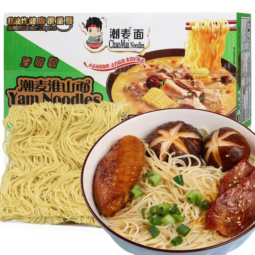 弘威淮山面2.4斤山药面炒汤面火锅麻辣烫面条散装潮麦面条非油炸 - 图2
