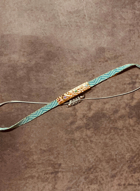 VIKIKO串珠手作蓝色幸运绳复古编织女生纯手工链六色高端彩钻礼物