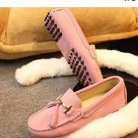 流苏豆豆鞋单鞋防滑透气软底女鞋真皮百搭一脚蹬懒人鞋孕妇浅口鞋,淘宝优惠券,粉丝福利购,淘宝优惠卷