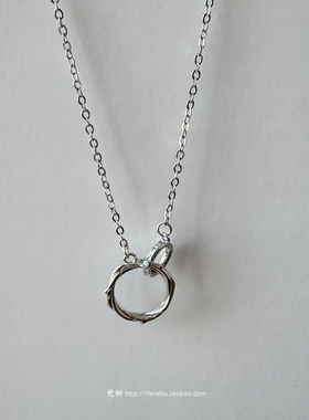 梵树For handmade-《双城》S999足银 藤蔓莫斯乌比双环项链